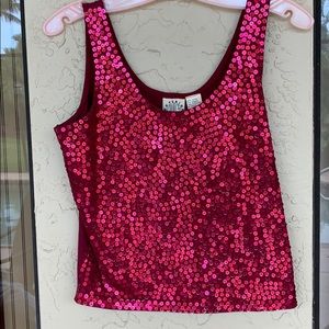 Beautiful sequin front/ spandex back
